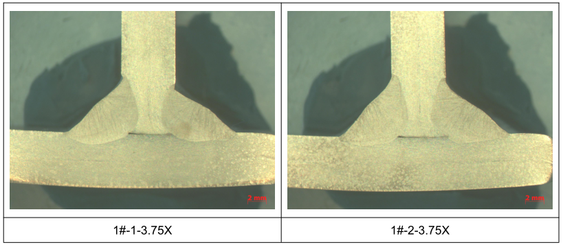 不锈钢油箱钣金焊接工艺评定- 焊缝宏观金相测试
