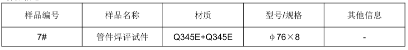 Q345E低合金高强度钢管件焊接工艺评定-横向拉伸测试 横向弯曲测试